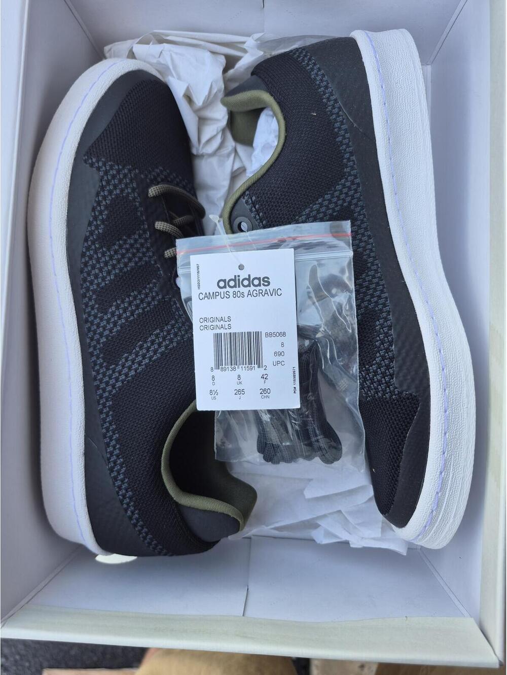 Adidas Campus 80s AGRAVIC PK NORS Black Knit Size 8 New